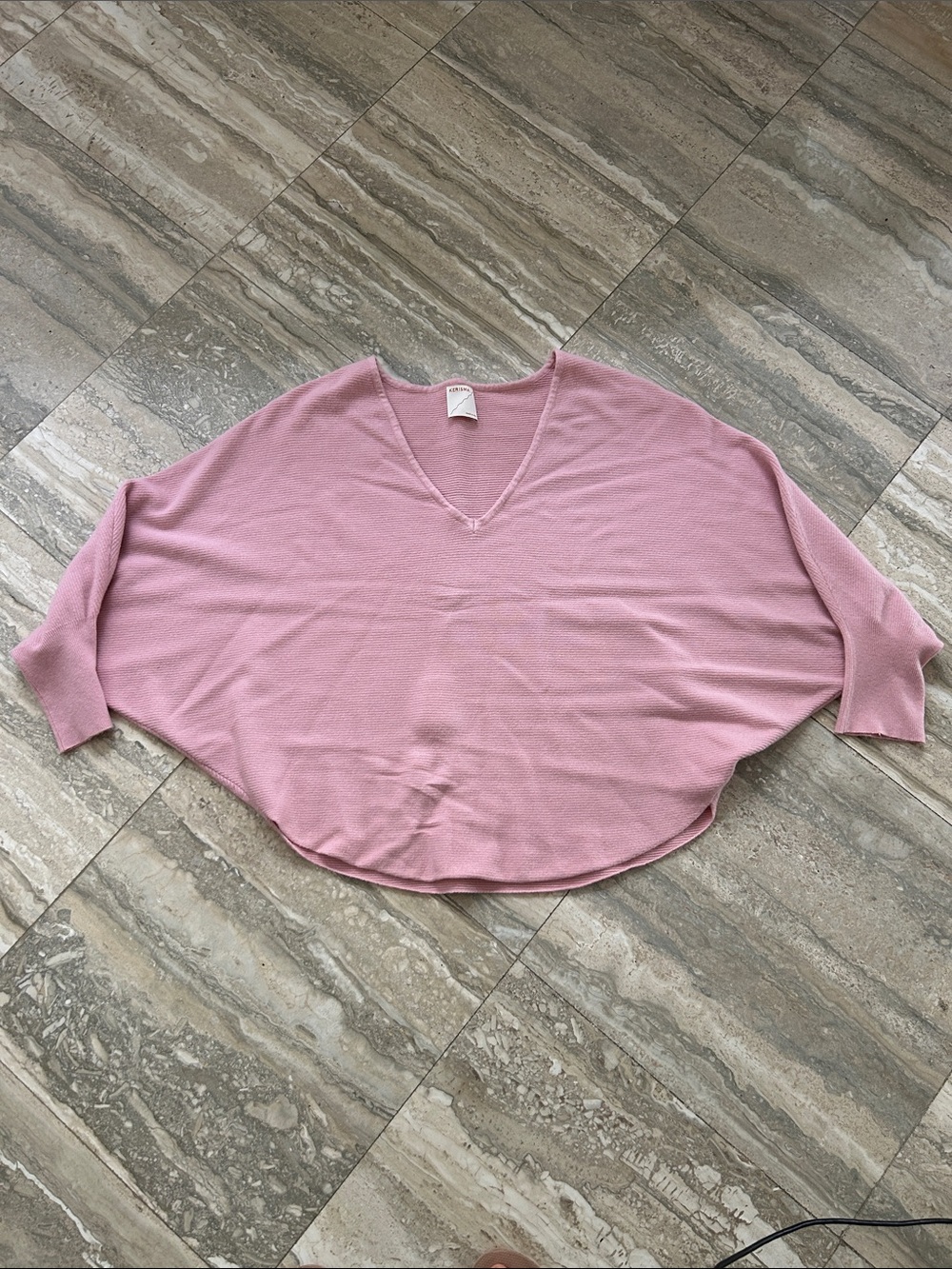 Kerisma Blush Pink V-Neck Dolman Sweater one size fits all